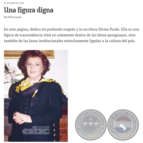 UNA FIGURA DIGNA - Por DELFINA ACOSTA - Domingo, 01 de Mayo de 2011
